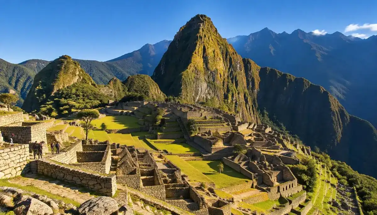 Machu Picchu under clear blue sky in the dry season, the best time to visit