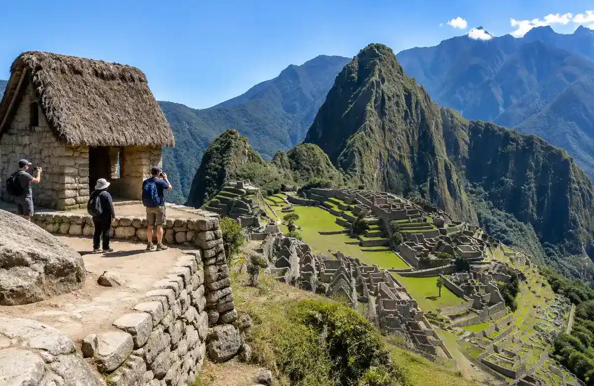 Guardhouse on the Machu Picchu upper terrace, the classic photo spot on Circuit 1
