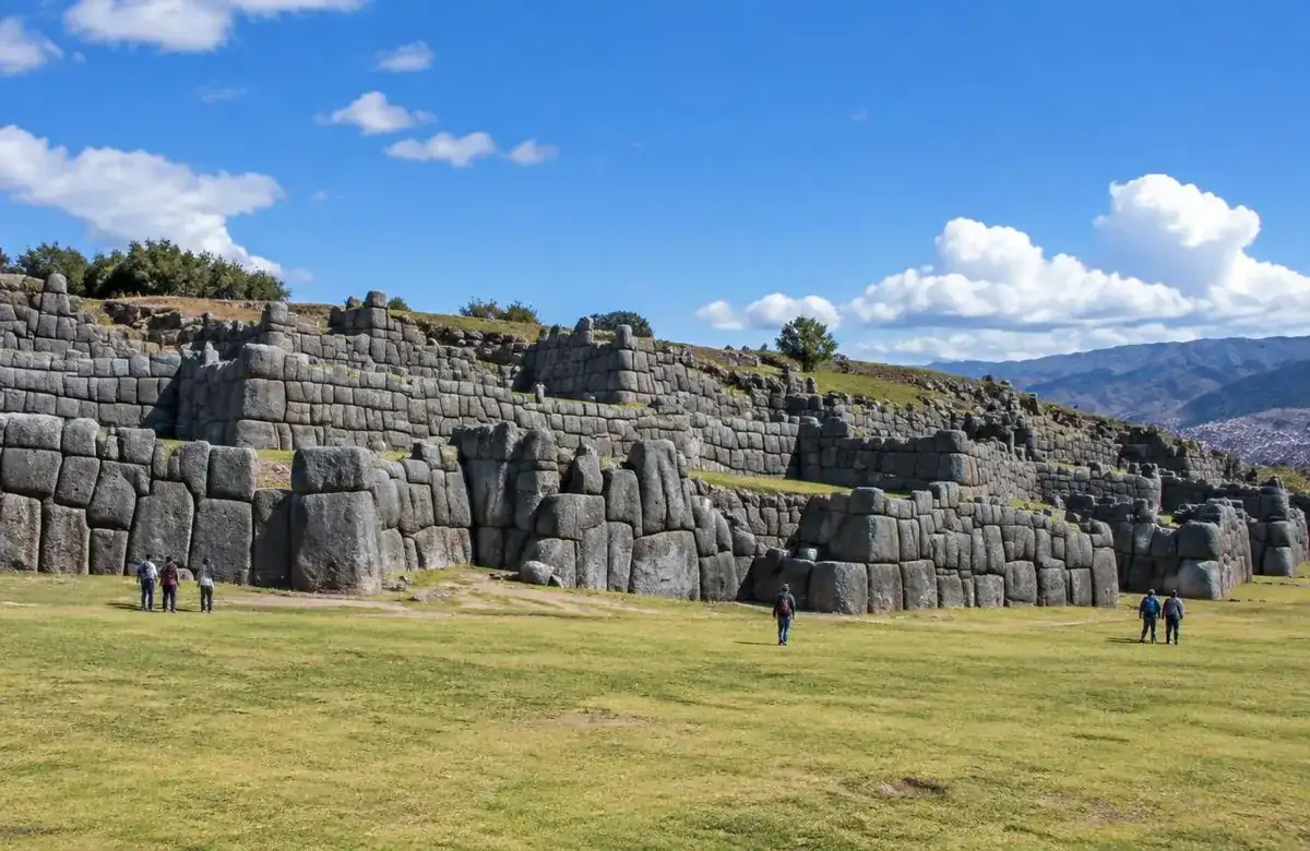 Sacsayhuamán zigzag megalithic limestone walls with tightly fitted stones above Cusco